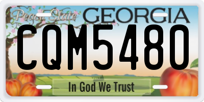 GA license plate CQM5480