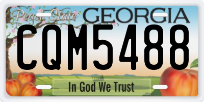 GA license plate CQM5488