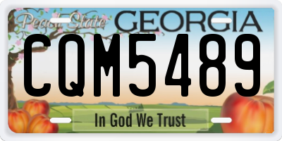 GA license plate CQM5489