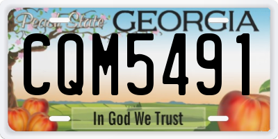 GA license plate CQM5491