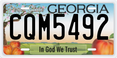 GA license plate CQM5492