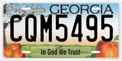 GA license plate CQM5495