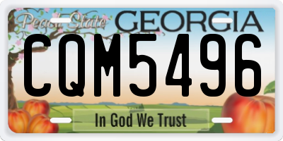 GA license plate CQM5496