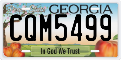 GA license plate CQM5499