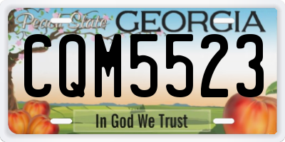 GA license plate CQM5523