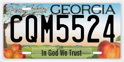 GA license plate CQM5524