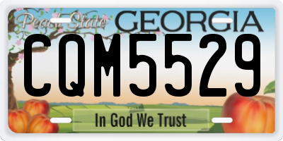 GA license plate CQM5529