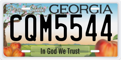 GA license plate CQM5544