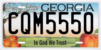 GA license plate CQM5550