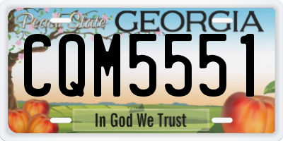 GA license plate CQM5551