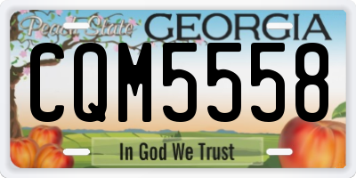 GA license plate CQM5558