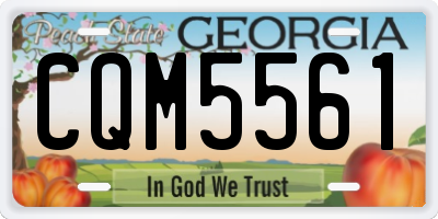 GA license plate CQM5561