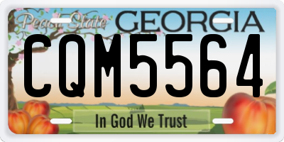 GA license plate CQM5564