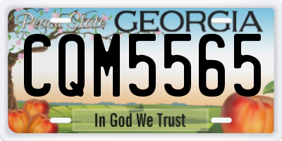 GA license plate CQM5565