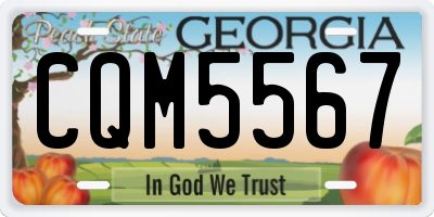 GA license plate CQM5567