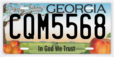 GA license plate CQM5568