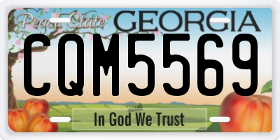 GA license plate CQM5569