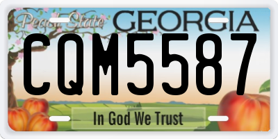 GA license plate CQM5587