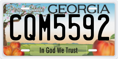 GA license plate CQM5592