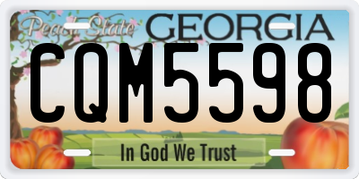GA license plate CQM5598