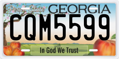 GA license plate CQM5599