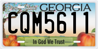 GA license plate CQM5611