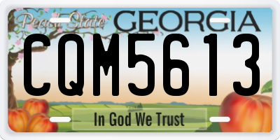 GA license plate CQM5613