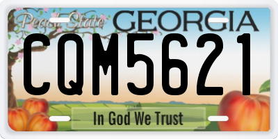 GA license plate CQM5621