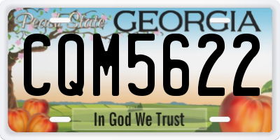GA license plate CQM5622
