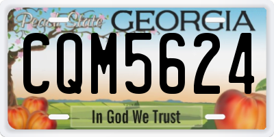 GA license plate CQM5624