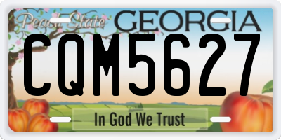 GA license plate CQM5627
