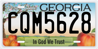 GA license plate CQM5628