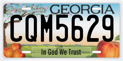 GA license plate CQM5629