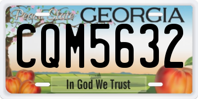 GA license plate CQM5632