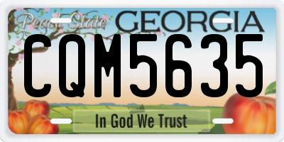 GA license plate CQM5635