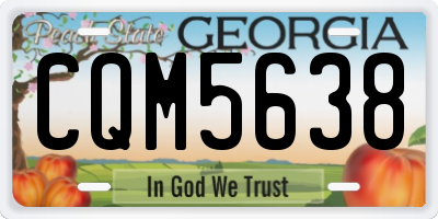 GA license plate CQM5638