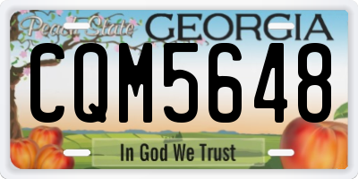 GA license plate CQM5648