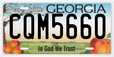 GA license plate CQM5660