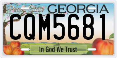 GA license plate CQM5681