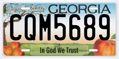 GA license plate CQM5689