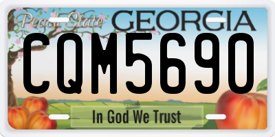 GA license plate CQM5690