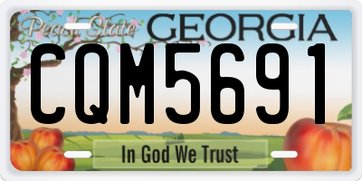 GA license plate CQM5691