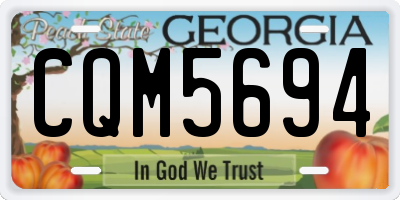 GA license plate CQM5694