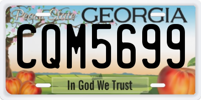 GA license plate CQM5699