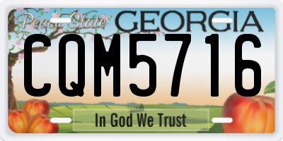 GA license plate CQM5716