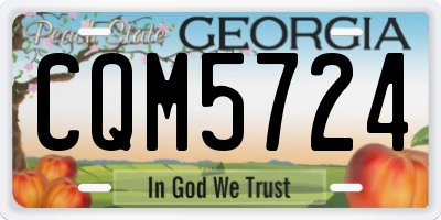 GA license plate CQM5724