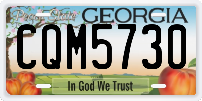 GA license plate CQM5730