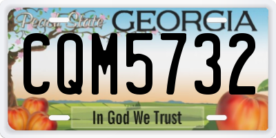 GA license plate CQM5732