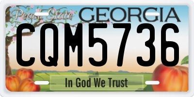 GA license plate CQM5736