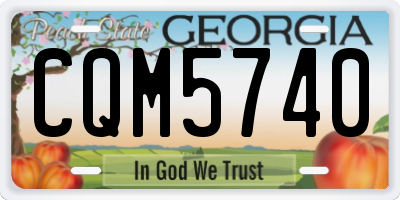 GA license plate CQM5740